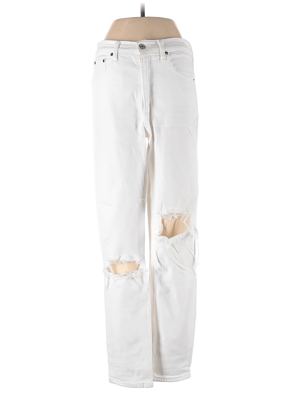 White Jeans Abercrombie & Fitch The Mom High-rise 26 / 2L